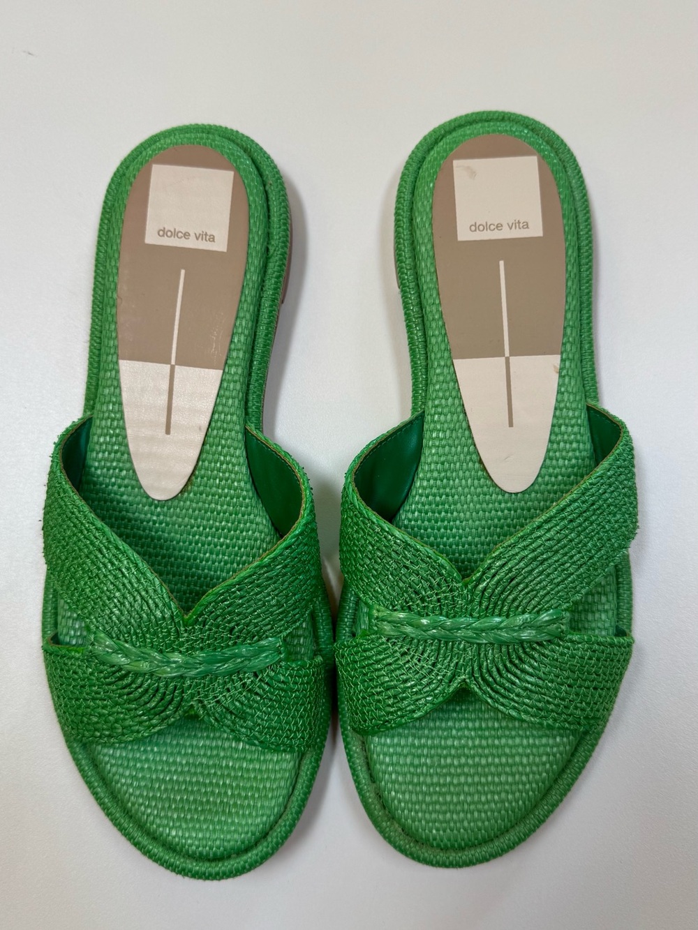 Dolce Vita Bright Green Braided Slide Mules 8.5
